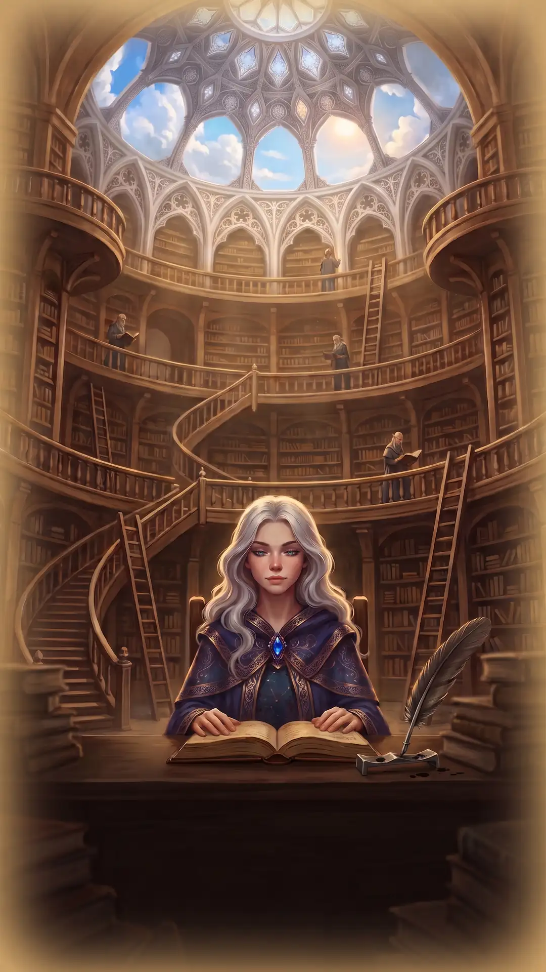 Alana na Grande Biblioteca de Mathematica